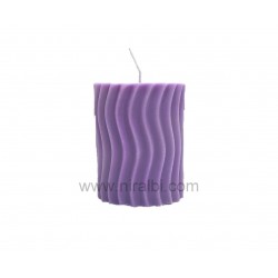 SL753 - Vertical Line Pattern Big Pillar Candle Mould, Candle W - 150 Gm