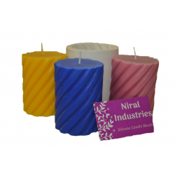 Small Silicone Line Pillar Candle Mould