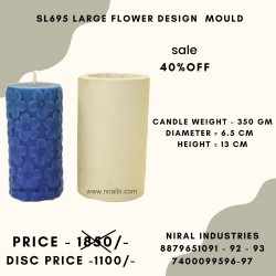 Large Flower Design Candle...