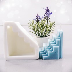 Abstract Stairs Type Design Mould HBY831 NIRAL INDUSTRIES candle mould
