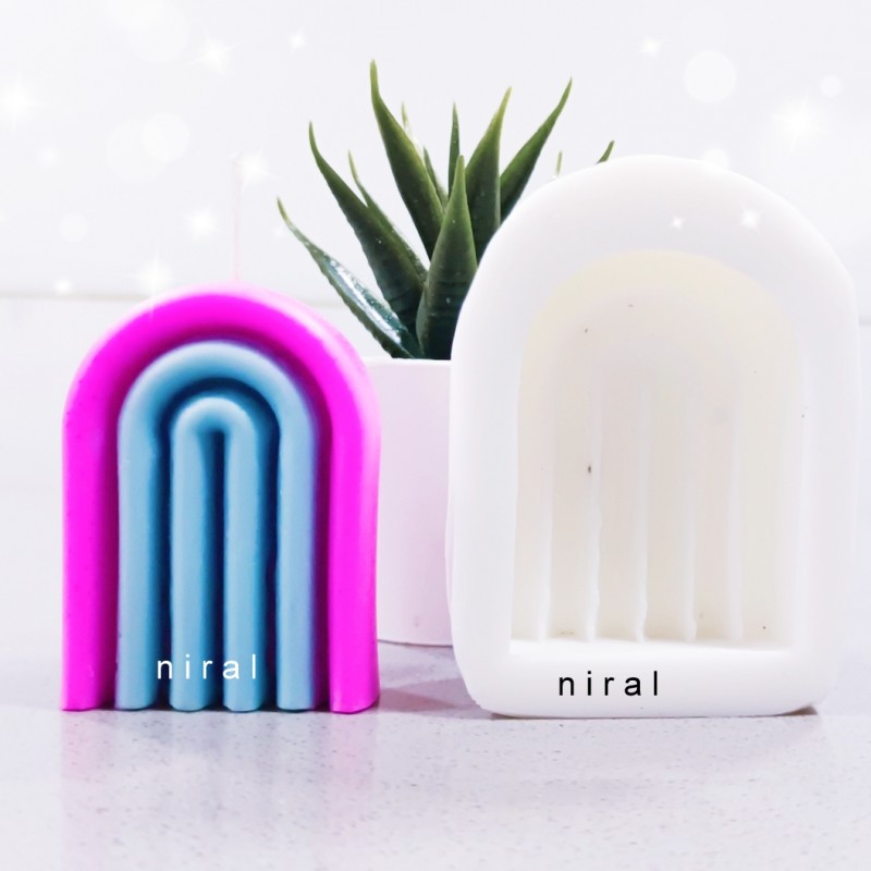 Rainbow Arch Design Candle Craft Mould HBY832 Niral Industries candle molds moulds Rainbow Arch Design Candle Craft Mould HBY832 Niral Industries candle molds moulds