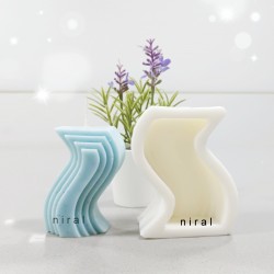 Abstract Waves Design Candle Craft Mould HBY833 Niral Industries - candle molds