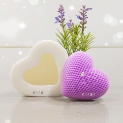 Heart Big Pattern Candle Craft Mould Niral Industries candle moulds molds