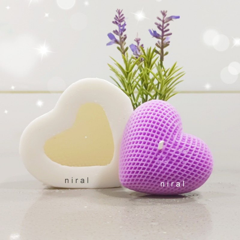 Heart Big Pattern Candle Craft Mould - CW - 75 gm Heart Big Pattern Candle Craft Mould - CW - 75 gm