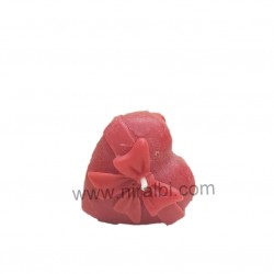 Gift Heart Silicone Candle Mould,  H - 3.4 Cm