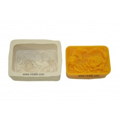 Rose Flower Rectangle Soap Making Mould