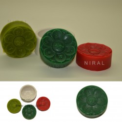 HBY31194 Niral Industries Om Mani Padme Hum Silicone Soap Mould, Dia - 6.5 cm