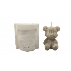 HBY838 - Teddy With Beads Silicone Mould