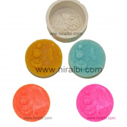 HBY31189 Tulip Desigenr Flower Niral Silicone Soap Mould, Soap Wt - 130 gm