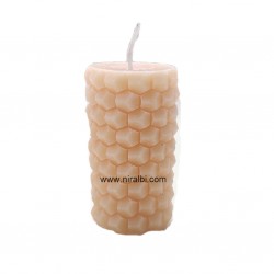 Honeycomb Silicone Roman Column Candle Mould, Candle weight 80 gm - Niral Industries