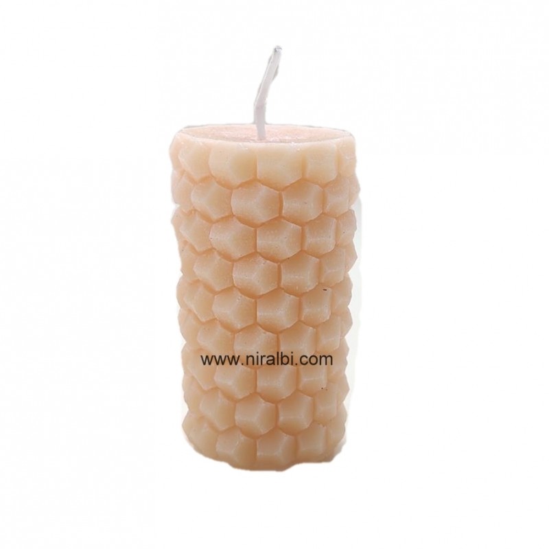 Honeycomb Silicone Roman Column Candle Mould, Candle weight 80 gm - Niral Industries Honeycomb Silicone Roman Column Candle Mould, Candle weight 80 gm - Niral Industries