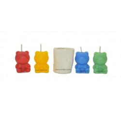 Rubber Teddy Candle Mold, SL216