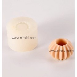 Layered -Groved Cylinder Silicone Candle Mould, Niral Industries- Candle weight- 10 gm