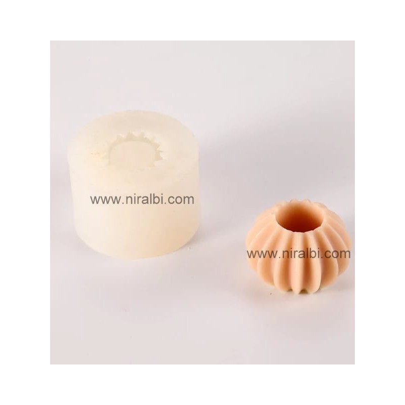 Layered -Groved Cylinder Silicone Candle Mould, Niral Industries- Candle weight- 10 gm Layered -Groved Cylinder Silicone Candle Mould, Niral Industries- Candle weight- 10 gm