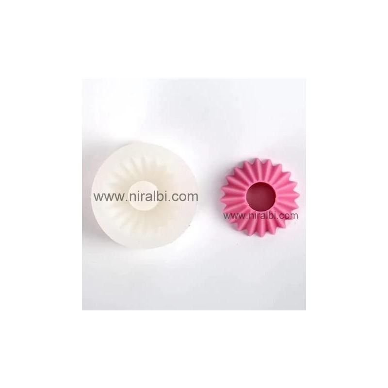 Layered -Groved Semi Circle Silicone Candle Mould, Niral Industries- Candle weight- 10 gm Layered -Groved Semi Circle Silicone Candle Mould, Niral Industries- Candle weight- 10 gm
