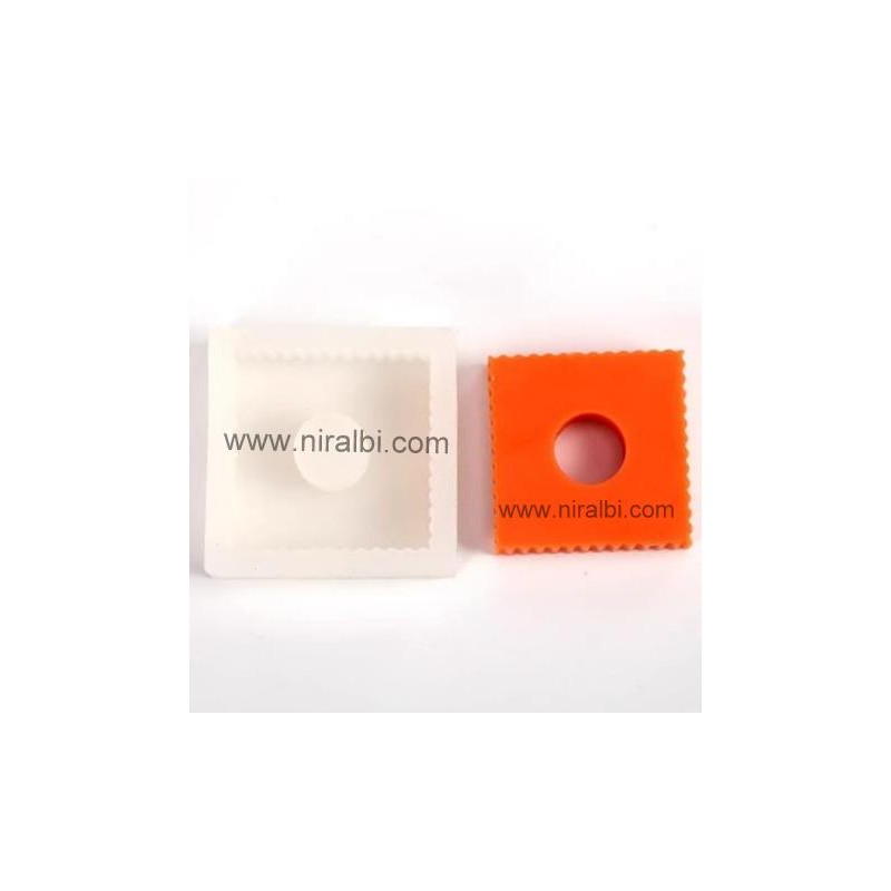 Layered -Groved Flat Square Silicone Candle Mould, Niral Industries- Candle weight- 20 gm Layered -Groved Flat Square Silicone Candle Mould, Niral Industries- Candle weight- 20 gm
