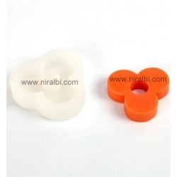 Layered - 3 Sided Club Type Silicone Candle Mould, Niral Industries- Candle weight- 18 gm