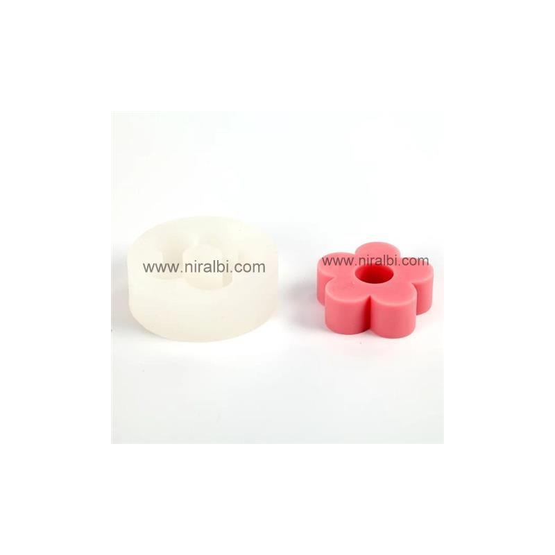 Layered -Flower Type Silicone Candle Mould, Niral Industries- Candle weight- 22 gm Layered -Flower Type Silicone Candle Mould, Niral Industries- Candle weight- 22 gm