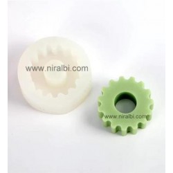 Layered -Grove Gear Circle Silicone Candle Mould, Niral Industries- Candle weight- 16 gm