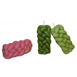 Long Braided Wool Type Design Silicone Candle Mould
