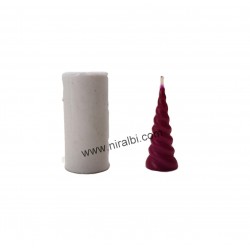 SL718 - Spiral Pillar - Unicorn Horn Small, Niral Industries - Dia - 1.9 Cm, H - 4.6 Cm