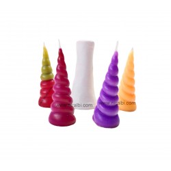 SL719 - Spiral Pillar - Unicorn Horn Medium, Niral Industries - H - 9.5 Cm