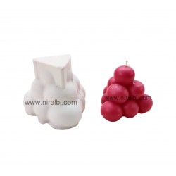 SL760 - Bubble Ball Pyramid Silicone Candle Mould, CW - 120 Gm