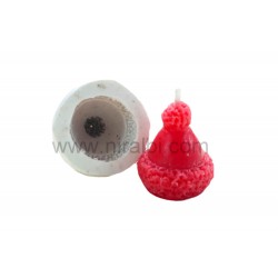 Mini Santa Straight hat silicone mould - Candle height- 3.3 cm  Niral Industries