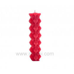 3D - Rhombus Pillar Silicone Candle Mould, Niral Industries, H - 11.5 Cm