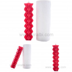 3D - Rhombus Pillar Silicone Candle Mould - SL769