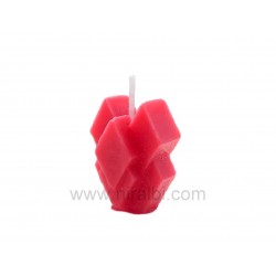 Rhombus Diamond Cut Heart Candle Mould, Niral Industries, Candle W 13.6 Cm
