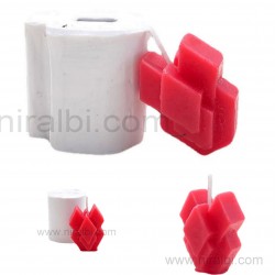 Rhombus Diamond Cut Heart Candle Mould - SL770