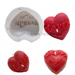 Heart With Love Silicone Candle Mould - SL776