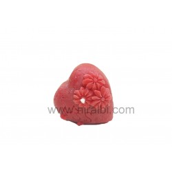 Heart With Kiss Silicone Candle Mould , H - 3.3 Cm