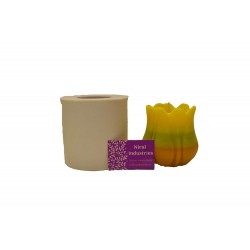 SL787 - Tulip Flower Silicone Candle Mould , Niral Indutries , Candle Diameter - 6.2 cm