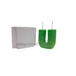 Aesthetic Ribbed U Shape Candle Mould, Niral Industries, 
D-7.4 cm, H-7.8 cm