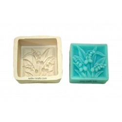Niral Rose Bud With Leaf Rubber Soap Mould