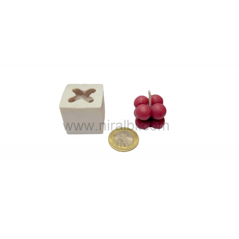 Mini Bubble Silicone Candle Mould, Niral Industries - H - 2 cm, D - 2.5 cm Mini Bubble Silicone Candle Mould, Niral Industries - H - 2 cm, D - 2.5 cm