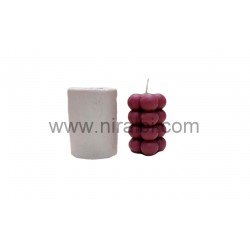 Samll Bubble Pillar Silicone Candle Mould, Niral Industries  H - 5 cm