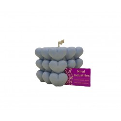 Small Heart Bubble Silicone Candle Mould - Niral Industries, Candle Weight - 105 gm