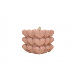 Big Heart Bubble Silicone Candle Mould - Niral Industries Candle Weight - 140 gm