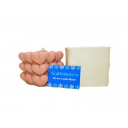 Big Heart Bubble Silicone Candle Mould - Niral Industries Dia - 6.3 cm , H - 6 cm