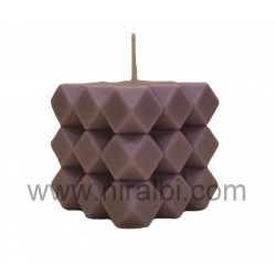 Geometric Hexagonal Bubble Candle Mould - Niral Industries , Candle Dia - 55 inch