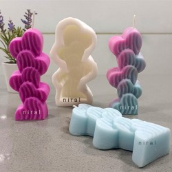 Cactus Love Heart Candle Mould, Candle weight 65 gm - Niral Industries