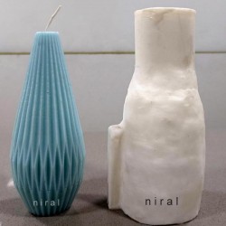 3D Long Rear Lantain Candle Mould, Candle weight 250 gm - Niral Industries