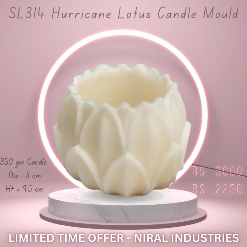 HURRICANE Lotus Candle Mould SL314 HURRICANE Lotus Candle Mould SL314
