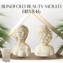 Blindfold Beautiful Lady Candle Mould, Candle weight 65 gm HBY846 - Niral Industries