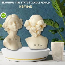 Beautiful Girl Statue Candle Mould Weight - 75 gm - HBY845 - Niral Industries