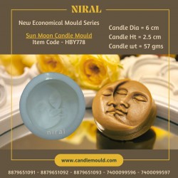 Sun Moon Candle soap craft resin Mould molds
