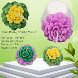 Small Peony Flower Candle Mould